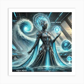 Grand Priestess Serina Scifi Art Print