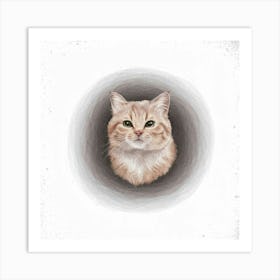 Cat In A Hole Art Print