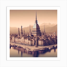 Mole Antonelliana Turin 1890 Art Print