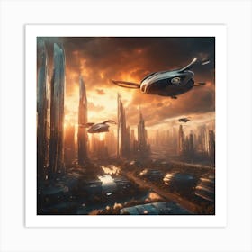 Futuristic Cityscape 8 Art Print