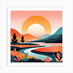 Landscape Painting 5 Art Print