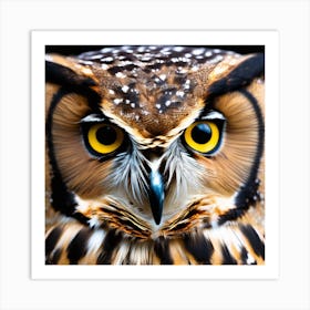 Owl Face Art Print