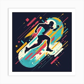 Running Man 3 Art Print