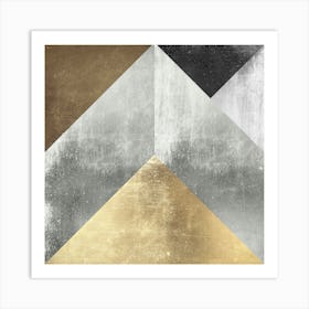 Geometric art with gold 11 Art Print