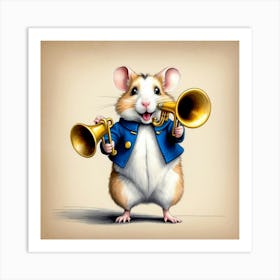 Hamster With Horns Art Print