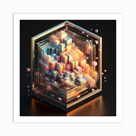 Cube City Art Print