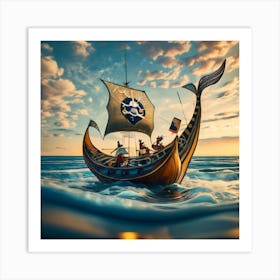 Viking Ship 1 Art Print