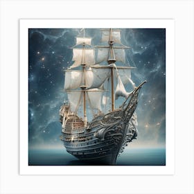 Ship In Space 1 Art Print