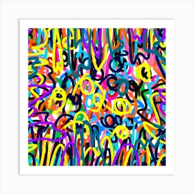 Funky Abstract Painting 1 Art Print