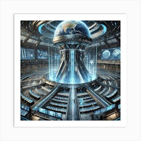 Atmospheric Control Center Art Print