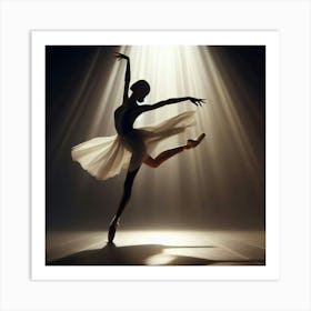 Ballerina In Silhouette Art Print