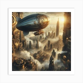 Steampunk City 1 Art Print