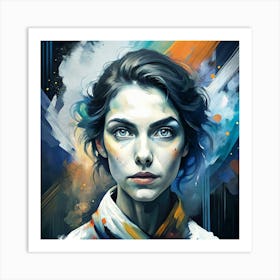 Girl With Blue Eyes 1 Art Print