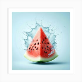 Watermelon Splash Art Print