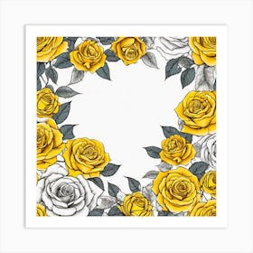 Yellow Roses 15 Art Print