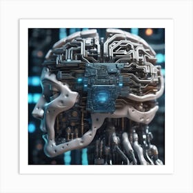 Cyborg Head 56 Art Print