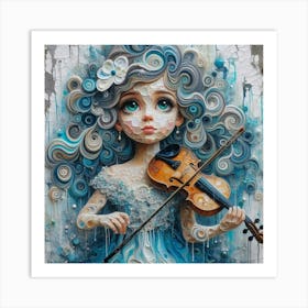 Girl With A Violin 1 Art Print