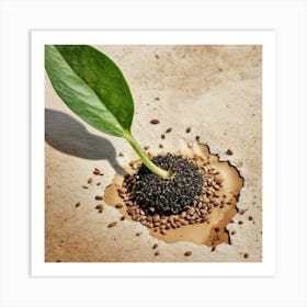 Seed Sprouting Art Print