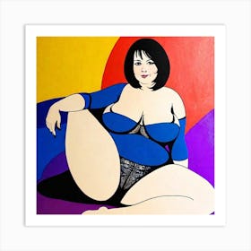 Beautiful Woman Posing Art Print