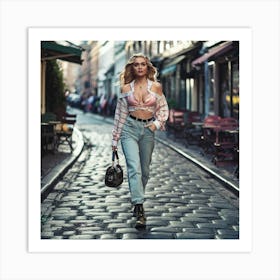 Paris Street Scene Art Print