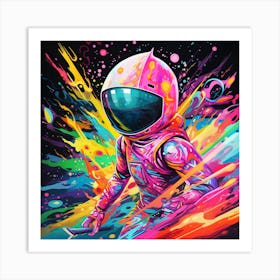 Astronaut Painting 1 Art Print