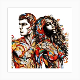 Relationships For Life - Colorful Unity Art Print