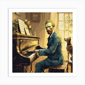 Van Gogh Piano Art Print