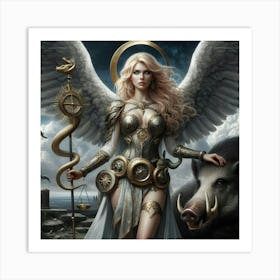 Princess Angel Warrior 4 Art Print