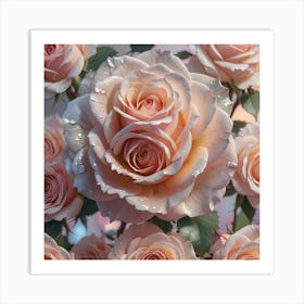 Pink Roses 1 Art Print