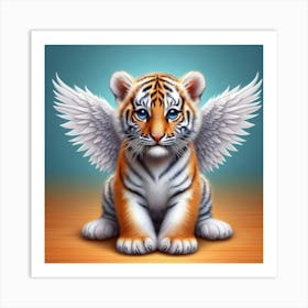 Angel Tiger Cub Art Print