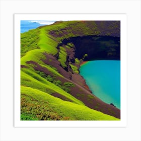 Green Crater Art Print