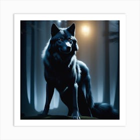 Wolf In The Woods Art Print