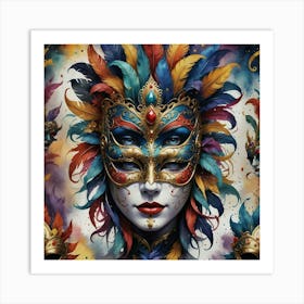 Carnival Masks Art Print