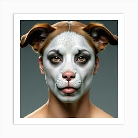 Dog Face Painting Art Print