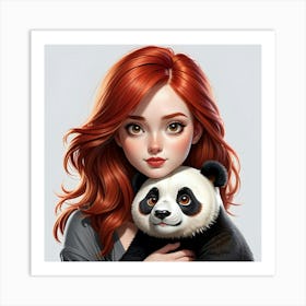Panda Girl Art Print