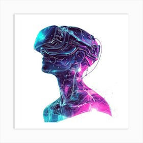 Vr Headset.Generated AI. Wall Art Print 6 Poster