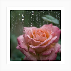 Raindrops On A Rose Art Print