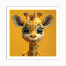 Cute Giraffe 1 Art Print