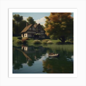 House On A Lake Art Print