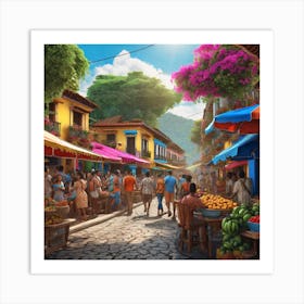 Street Market 3 Art Print