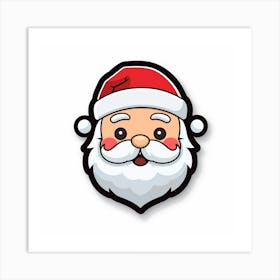 Santa Claus Face Art Print