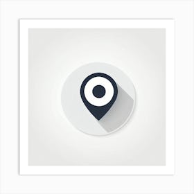 Location Pin Icon Vector Illustration Art Print