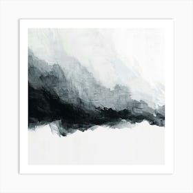 Abstract Black And White Painting 2 Art Print