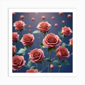 Pink Roses 1 Art Print