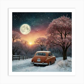 Car In The Snow Art Print