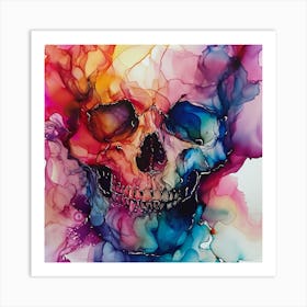 Colorful Skull 11 Art Print