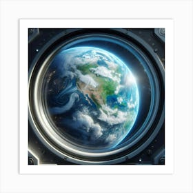 View Of Earth From Space Art Print