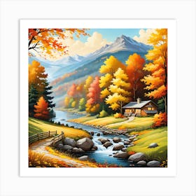 Autumn In The Mountains Art Print