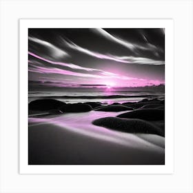 Purple Sky At Dusk Art Print