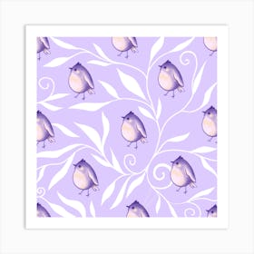 Birds On A Branch Art Print